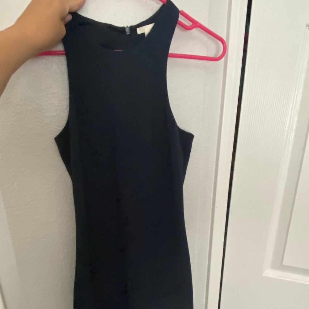 Halter navy mini/mid dress
